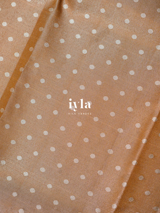 The Desert Wave Kanjeevaram in Sand Brown