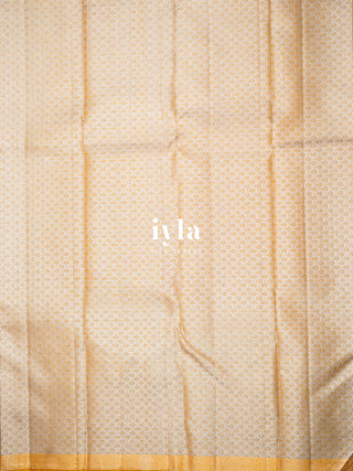 The Desert Wave Kanjeevaram in Sand Brown