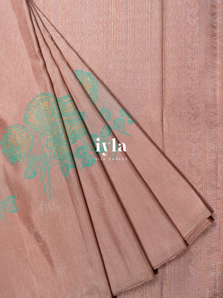 The Dusty Pink Rose Luxe Kanjeevaram
