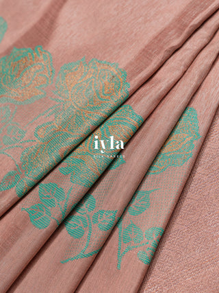 The Dusty Pink Rose Luxe Kanjeevaram