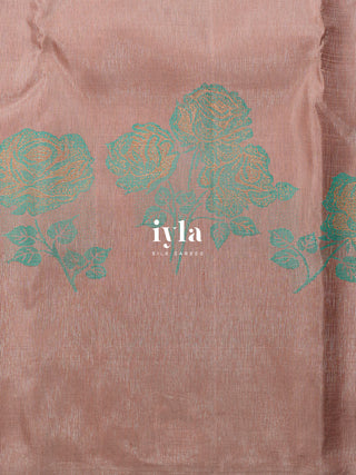 The Dusty Pink Rose Luxe Kanjeevaram