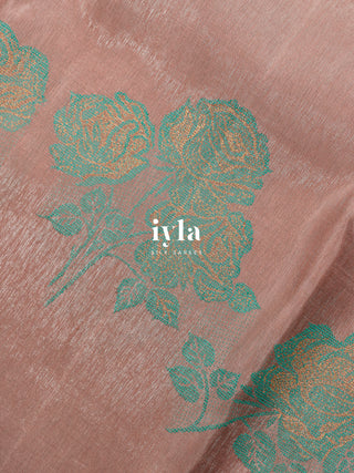 The Dusty Pink Rose Luxe Kanjeevaram