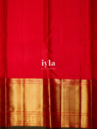 The Ancestral Glory Kanjeevaram in Ruby Red