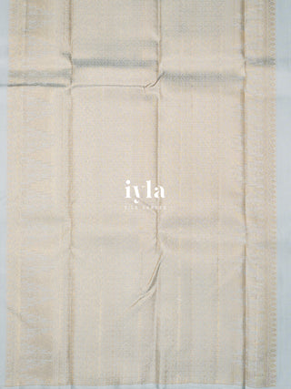 The Elephant in the Moonlight Kanjeevaram in Powder Blue