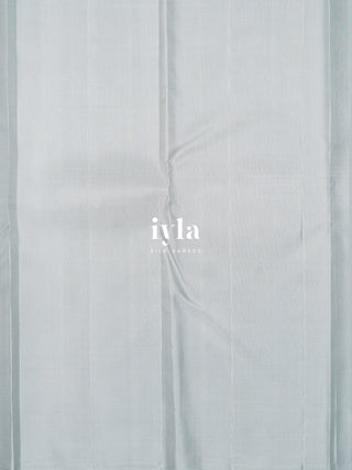 The Elephant in the Moonlight Kanjeevaram in Powder Blue