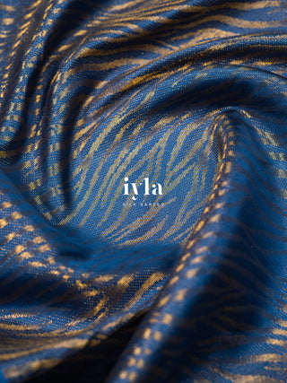 The Untamed Wild Kanjeevaram in French Blue