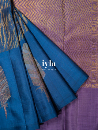 The Untamed Wild Kanjeevaram in French Blue