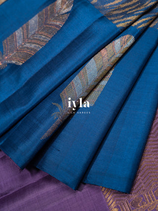 The Untamed Wild Kanjeevaram in French Blue