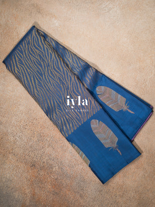 The Untamed Wild Kanjeevaram in French Blue