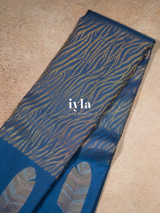 The Untamed Wild Kanjeevaram in French Blue