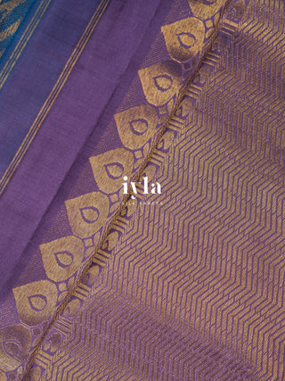 The Untamed Wild Kanjeevaram in French Blue