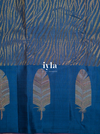 The Untamed Wild Kanjeevaram in French Blue