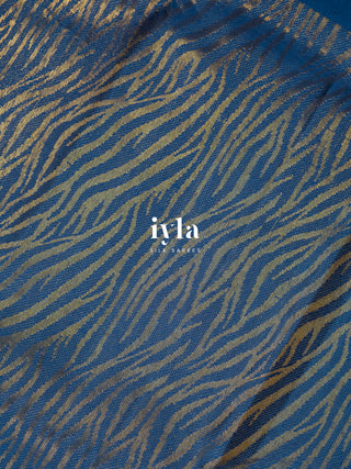 The Untamed Wild Kanjeevaram in French Blue