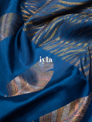 The Untamed Wild Kanjeevaram in French Blue