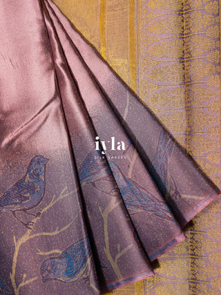 The Finch in Star Dust Kanjeevaram in Classic Pink