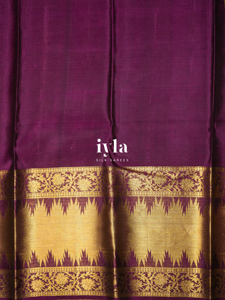 The Dreamy Garden Silk Saree in Rosy Taupe