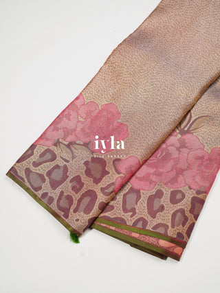 The Petunia Blooms Kanjeevaram Dipped in Gold