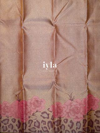 The Petunia Blooms Kanjeevaram Dipped in Gold