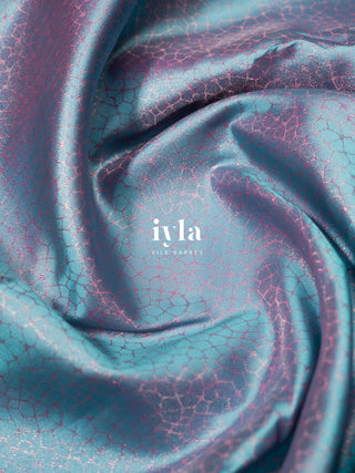 The Icy Blue Blossom Kanjeevaram