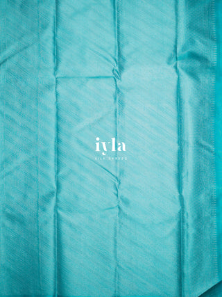 The Icy Blue Blossom Kanjeevaram