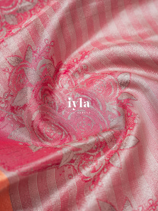 The Bouquets Bloom Kanjeevaram in Pink