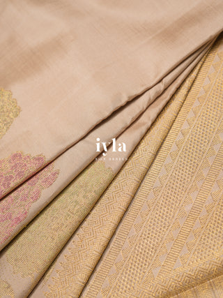 The Garden of Dreams Kanjeevaram in Beige Taupe