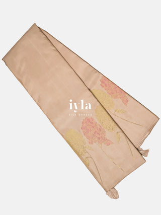 The Garden of Dreams Kanjeevaram in Beige Taupe