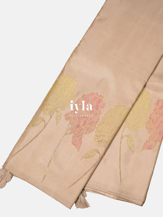 The Garden of Dreams Kanjeevaram in Beige Taupe