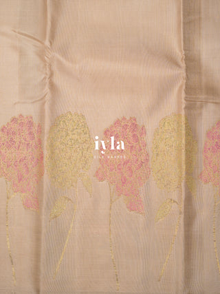 The Garden of Dreams Kanjeevaram in Beige Taupe