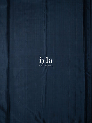 The Ravi Varma's Galaxy of Musicians Silk Saree in Prussian Blue