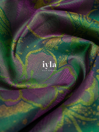 The Emerald Green Bloomscape Kanjeevaram