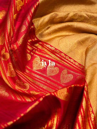 The Love Bomb Kanjeevaram in Bisque Cream
