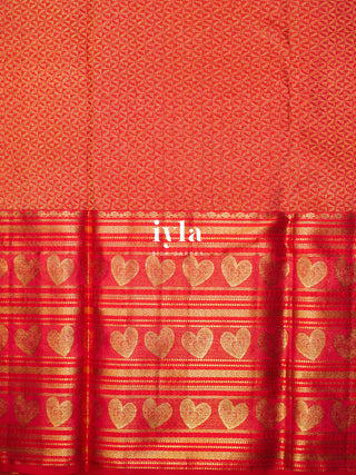 The Love Bomb Kanjeevaram in Bisque Cream