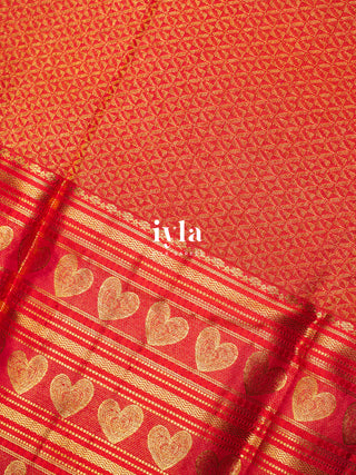The Love Bomb Kanjeevaram in Bisque Cream
