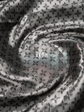 The Signature Houndstooth Kanjeevaram in Black