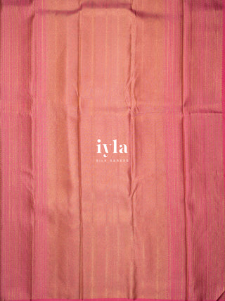 The Mountains of Iceland Kanjeevaram in Bubblegum Pink