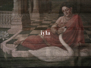 The Ravi Varma's Lady With The Swan Kanjeevaram