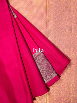 The Lady with the Lamp Kanjeevaram in Bright Pink