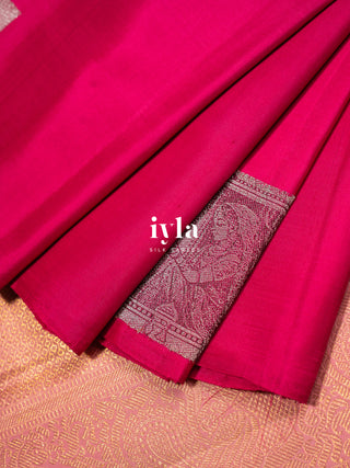 The Lady with the Lamp Kanjeevaram in Bright Pink