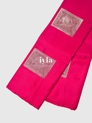The Lady with the Lamp Kanjeevaram in Bright Pink