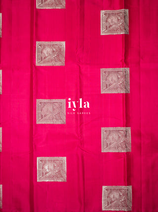 The Lady with the Lamp Kanjeevaram in Bright Pink