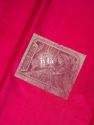 The Lady with the Lamp Kanjeevaram in Bright Pink