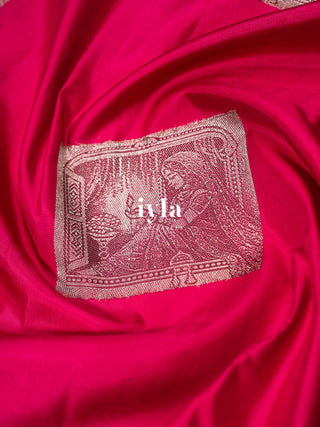 The Lady with the Lamp Kanjeevaram in Bright Pink