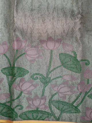 The Lotus Pond Kanjeevaram Dipped in silver