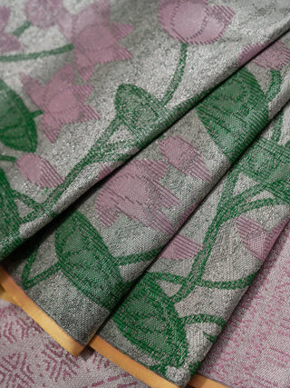 The Lotus Pond Kanjeevaram Dipped in silver