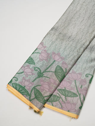 The Lotus Pond Kanjeevaram Dipped in silver