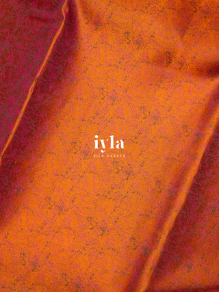 The Lotus Weave Kanjeevaram in Burnt Orange