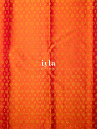 The Lotus Weave Kanjeevaram in Burnt Orange