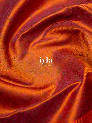 The Lotus Weave Kanjeevaram in Burnt Orange