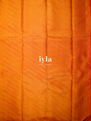 The Lotus Weave Kanjeevaram in Burnt Orange